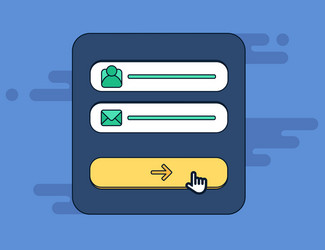 web template of computer login form vector image