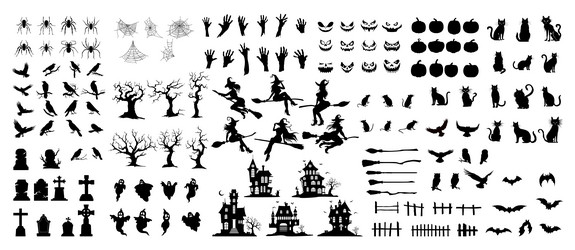 Halloween silhouette icon vector