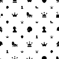 King icons pattern seamless white background vector