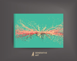 point explode array with dynamic emitted particles vector image