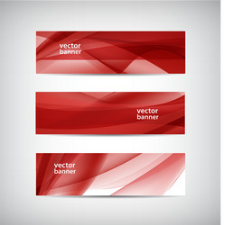 Set of abstract wavy banners vector