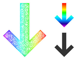 Spectral net gradient arrow down icon vector