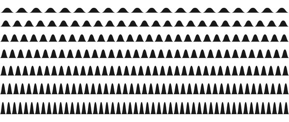 wavy border pattern set repeating wave lines vector image