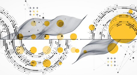 abstract wave is made in a frame style with half vector image