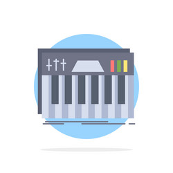 controller keyboard keys midi sound flat color vector image