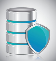 shield data center web hosting graphic vector image