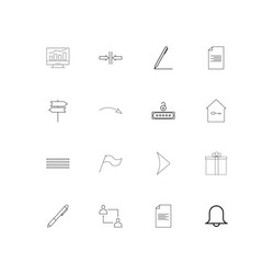 web applications linear thin icons set outlined vector image