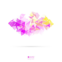 abstract background with triangles and polygon vector image