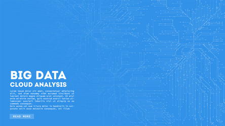 big data cloud computing blockchain visualiztion vector image