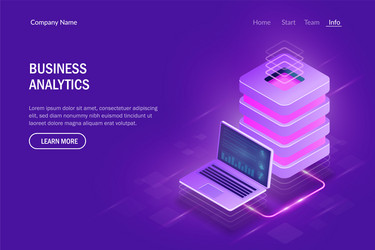 Business Data Cloud Technology Vector Image