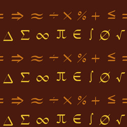 seamless pattern with mathematical symbols vector image