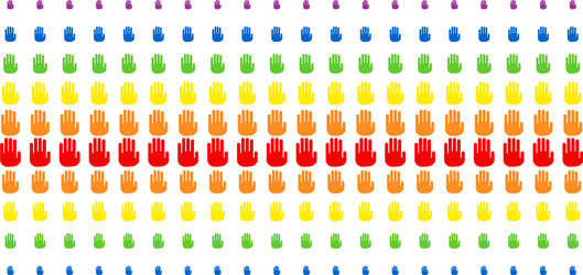 stop hand shape halftone spectral array vector image