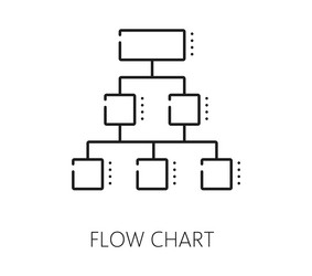 data analytics flow chart statistic line icon vector image