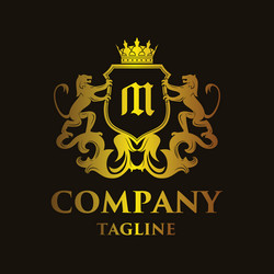 Elegant Letter M Logo - Royal Emblem Vector Image
