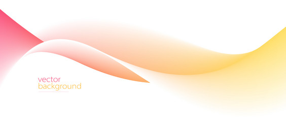flowing color curve shape with soft gradient vector image