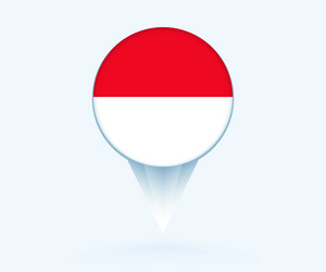 map pointer with flag of monaco vector image