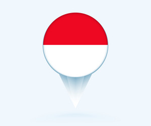 map pointer with flag of monaco vector