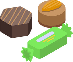 sweets allergy icon isometric style vector