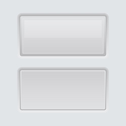 white web interface buttons square 3d icons vector