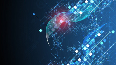 abstract data background with wireframe wave vector image
