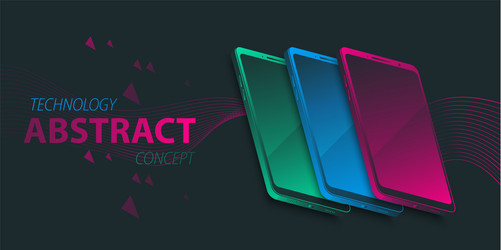 gradient modern isometric digital device mock up vector image