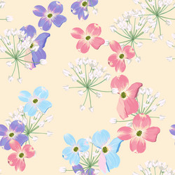 Floral Herb Pattern - Spring Vector Image