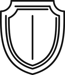 guard shield icon outline style vector