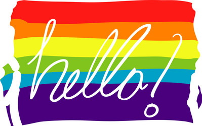 handwritten hello phrase word with continuous vector image