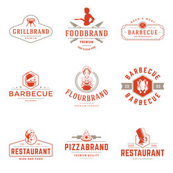 Restaurant Logo & Badge Templates Vector Image