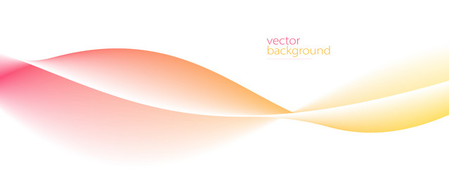 Flowing color curve shape with soft gradient vector