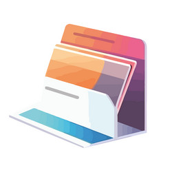 modern business folder and files vector