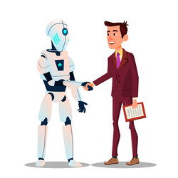 robotics and high technology the robot shakes vector image