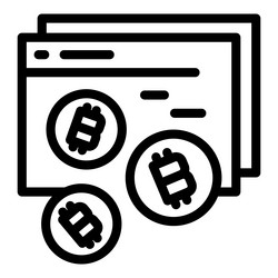 web blockchain icon outline online wallet vector image