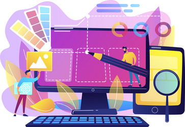 Web Development & UI/UX vector image