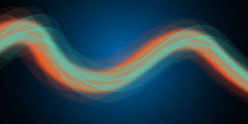 abstract colorful wave pattern on dark background vector image