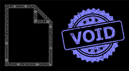 grunge void stamp and bright web net paper page vector image