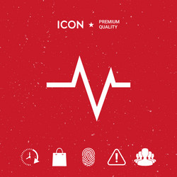 Ecg wave - cardiogram symbol medical icon vector