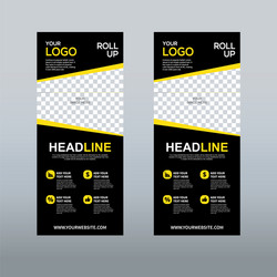 roll up banner vertical design template Vector Image