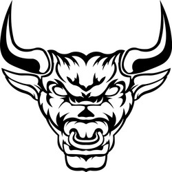 Taurus Bull Head Logo Vector Image