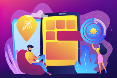 progressive web app concept vector image