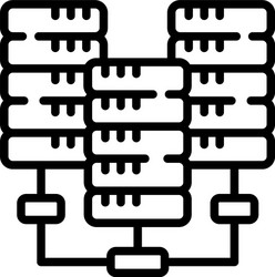 server network internet icon outline style vector image