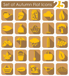 Set of autumn icons vector