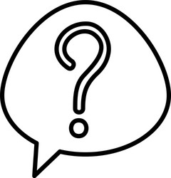 speech bubble with question mark symbol line vector image