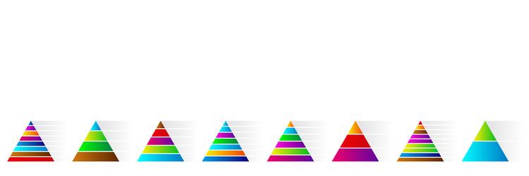 triangle pyramid chart graph icon series vector image