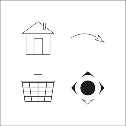 web simple linear icon setsimple outline icons vector image