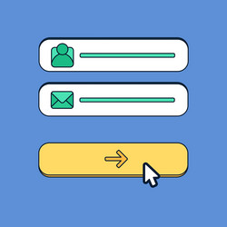 web template of computer login form vector image