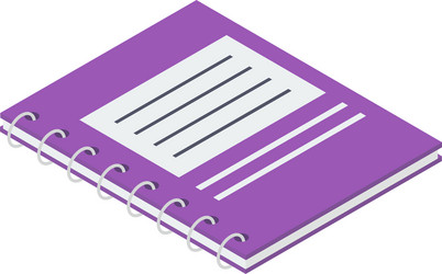 notebook isometric vector image