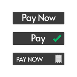 Pay now button design ui element flat style vector