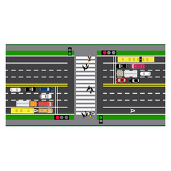 Road infographics plot highway street Royalty Free Vector