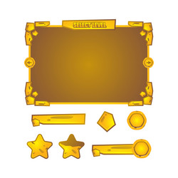 Set stone level selection game asset design vector